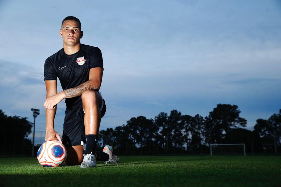 Thonny Anderson quando foi anunciado pelo Bragantino — Foto:  Foto: Ari Ferreira/Bragantino