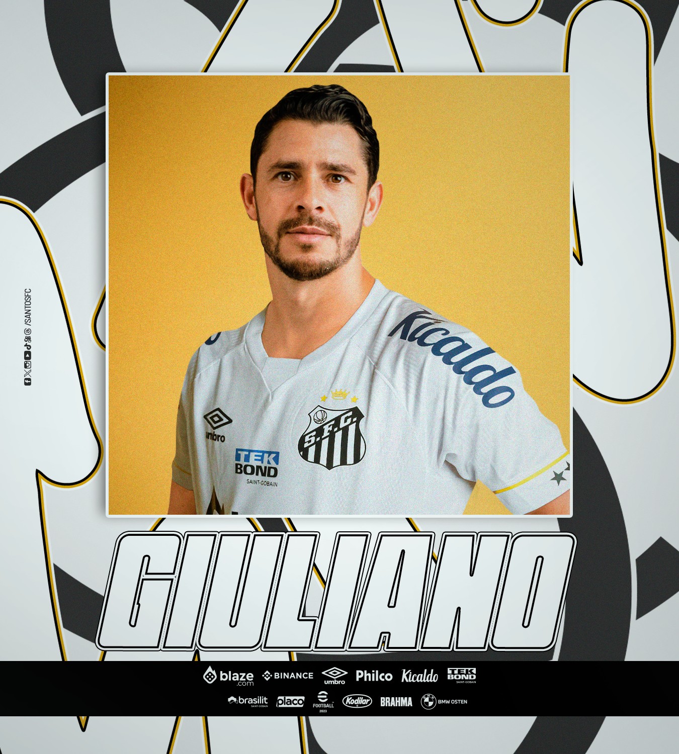 Santos anuncia a contratação do meia Giuliano, ex-Corinthians