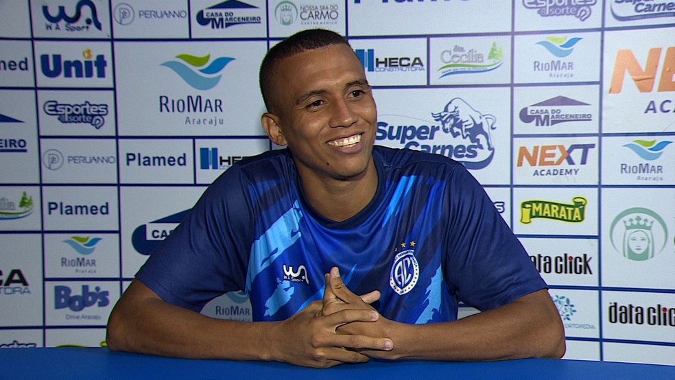 Pingo, atacante do Confiana  Foto: Reproduo/TV Sergipe