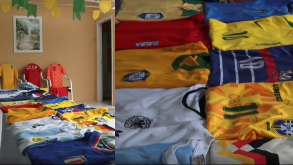 Pernambucano coleciona camisas utilizadas nas Copas do Mundo