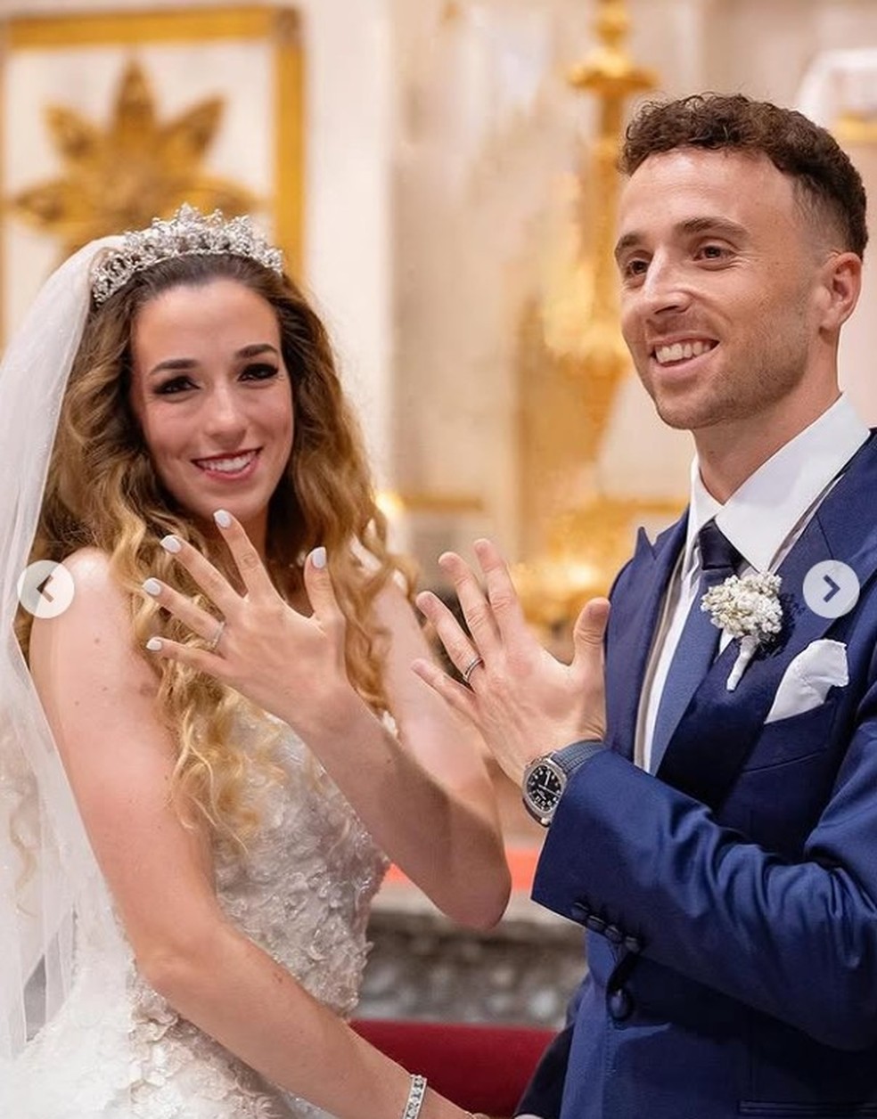 Diogo e Rute se casando &mdash; Foto: Reprodu&ccedil;&atilde;o/Insta