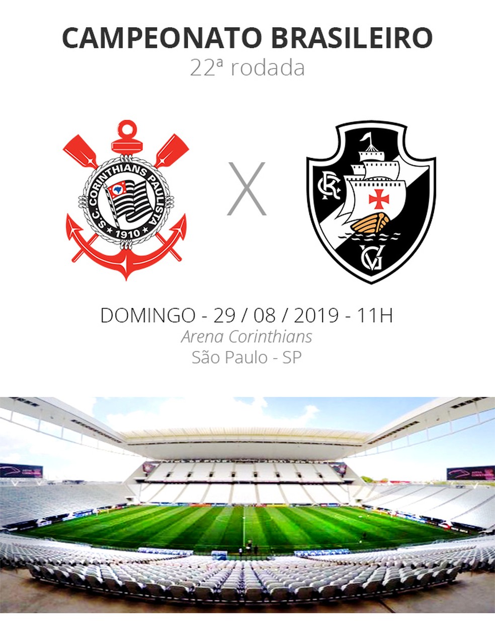 Veja tabela de jogos do Corinthians no Campeonato Brasileiro 2019, corinthians