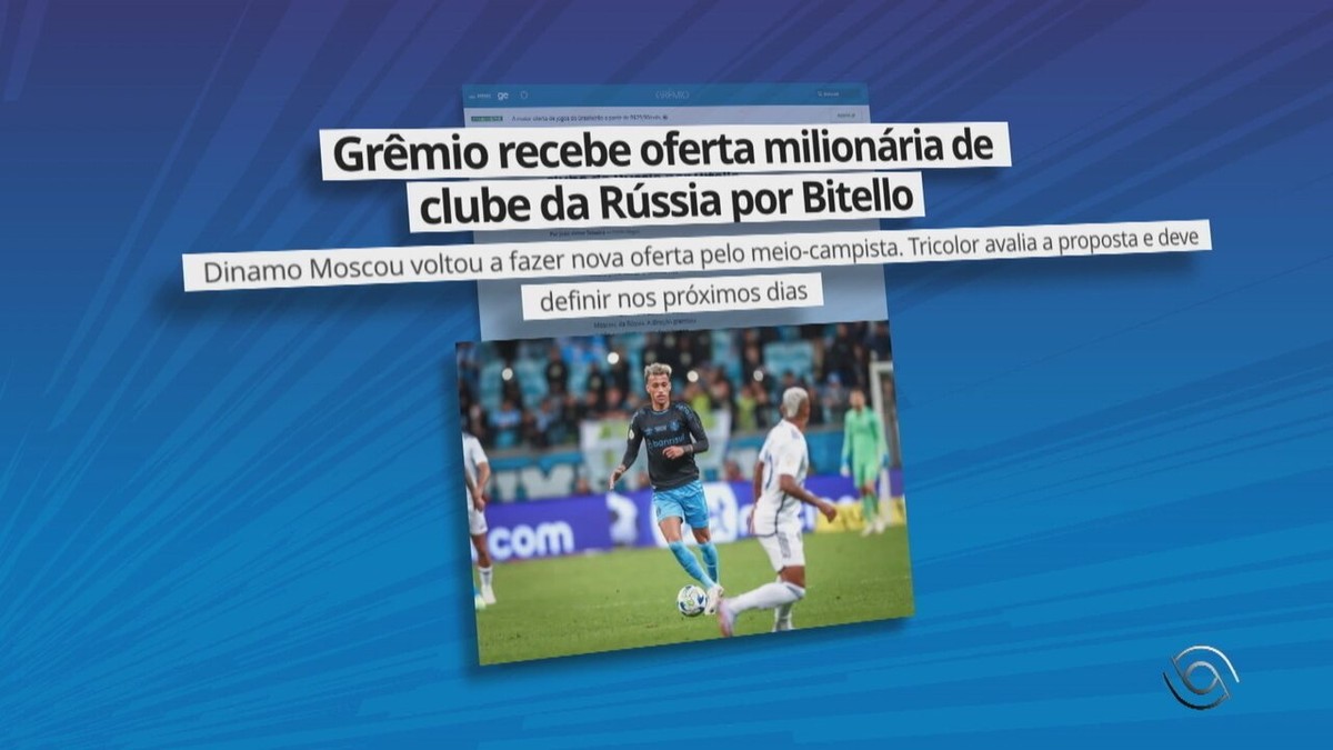 Bitello, do Grêmio, admite proposta de clube russo e deixa com empresário: Sabe o que quero