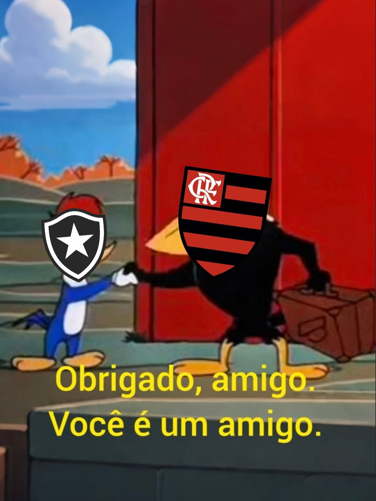 Flamengo faz piada com "ajuda" do Botafogo para conseguir liderança: "Obrigado, amigo"