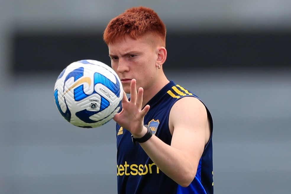 Valentín Barco Boca Juniors treino CT Vasco — Foto: André Coelho/EFE