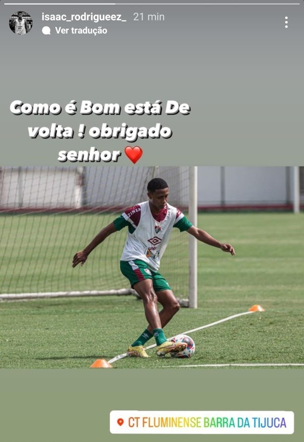 Isaac tem corte no joelho e desfalca Fluminense na segunda fase da Copinha, fluminense