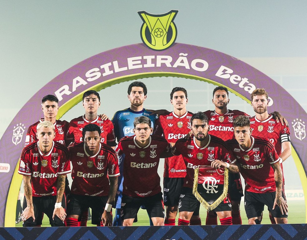 Flamengo posado antes de jogo com o Vitória — Foto: Gilvan de Souza/Flamengo