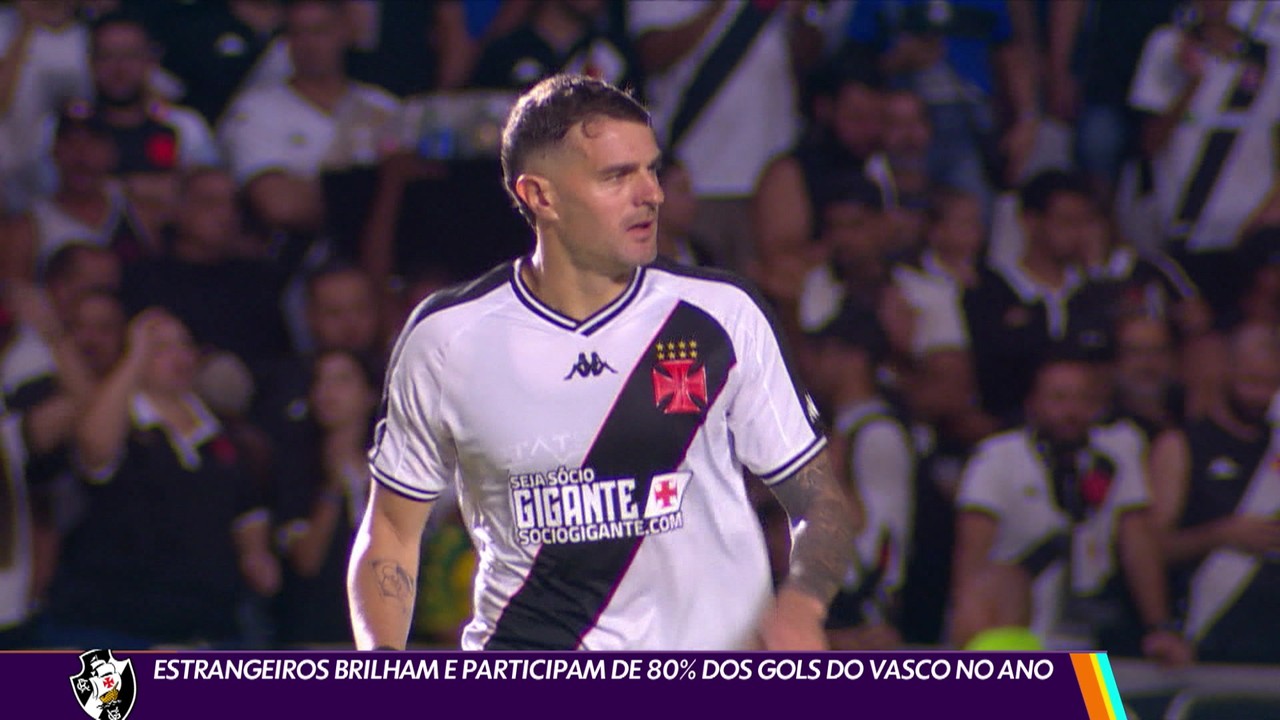 Estrangeiros brilham e participamaposta ganha é de que80% dos gols do Vasco no ano