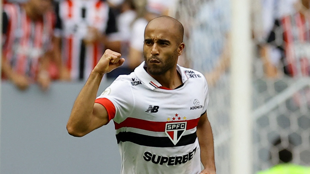 Lucas comemora gol São Paulo x Corinthians
