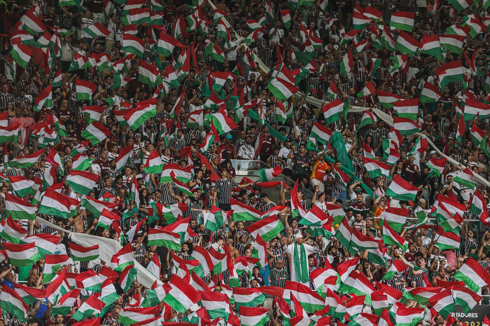 Torcida do Fluminense no Maracanã, pela final da Libertadores — Foto: Lucas Merçon/Fluminense