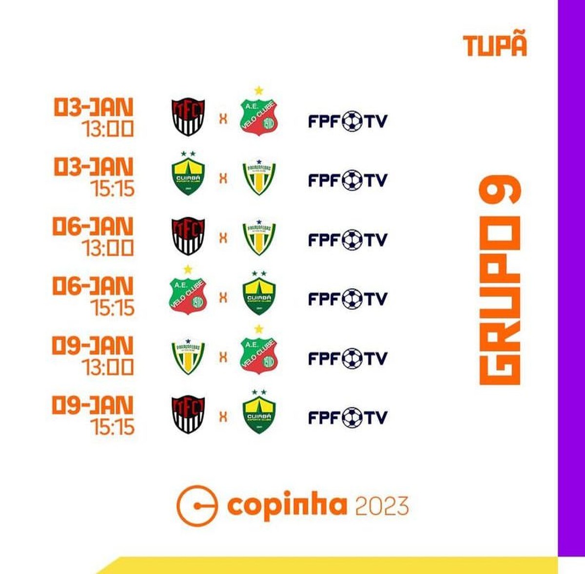 Cuiabá e Mixto conhecem a tabela de jogos da Copinha 2023; veja datas e