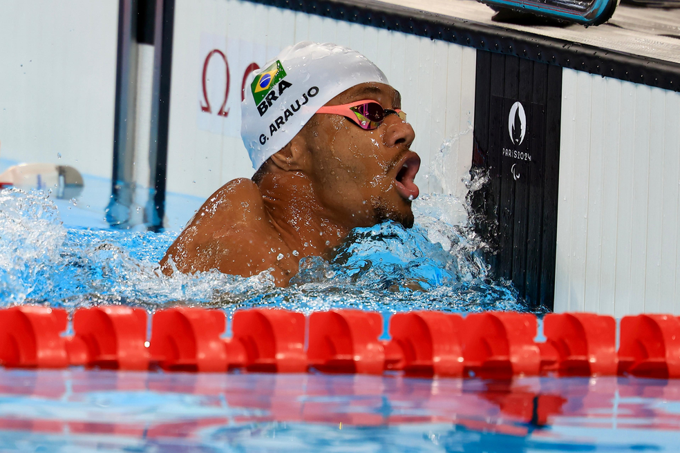 Gabrielzinho é ouro nos 200m livre S2 nas Paralimpíadas de Paris 2024 — Foto: Marcello Zambrana/CPB