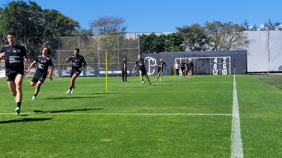 Treino do Corinthians após empate com o Bahia — Foto: Josiane Ribeiro/Agência Corinthians
