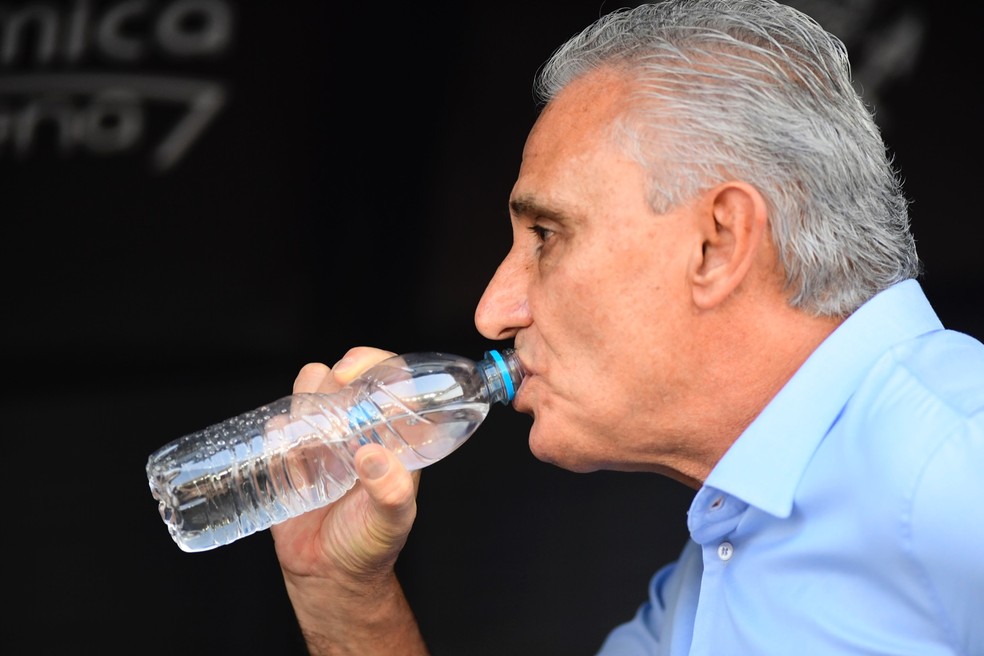Tite em Corinthians x Flamengo na Neo Química Arena — Foto: Marcos Ribolli