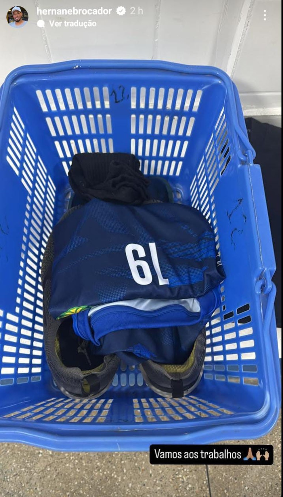 Brocador iniciou os treinos na manh&atilde; desta segunda-feira (6), no CT do Na&ccedil;a. &mdash; Foto: Arquivo Pessoal