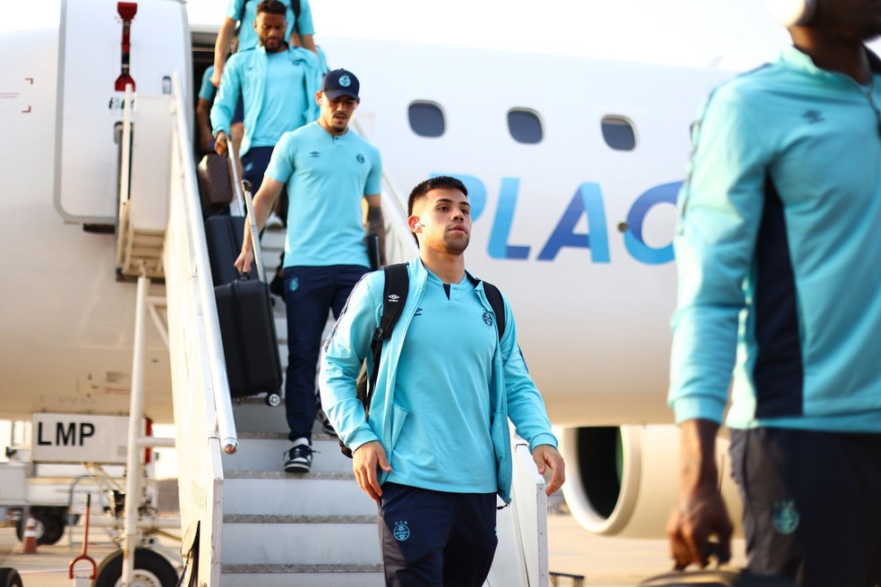 Delegação do Grêmio em Belo Horizonte para enfrentar o Atlético-MG — Foto: Lucas Uebel/Grêmio FBPA