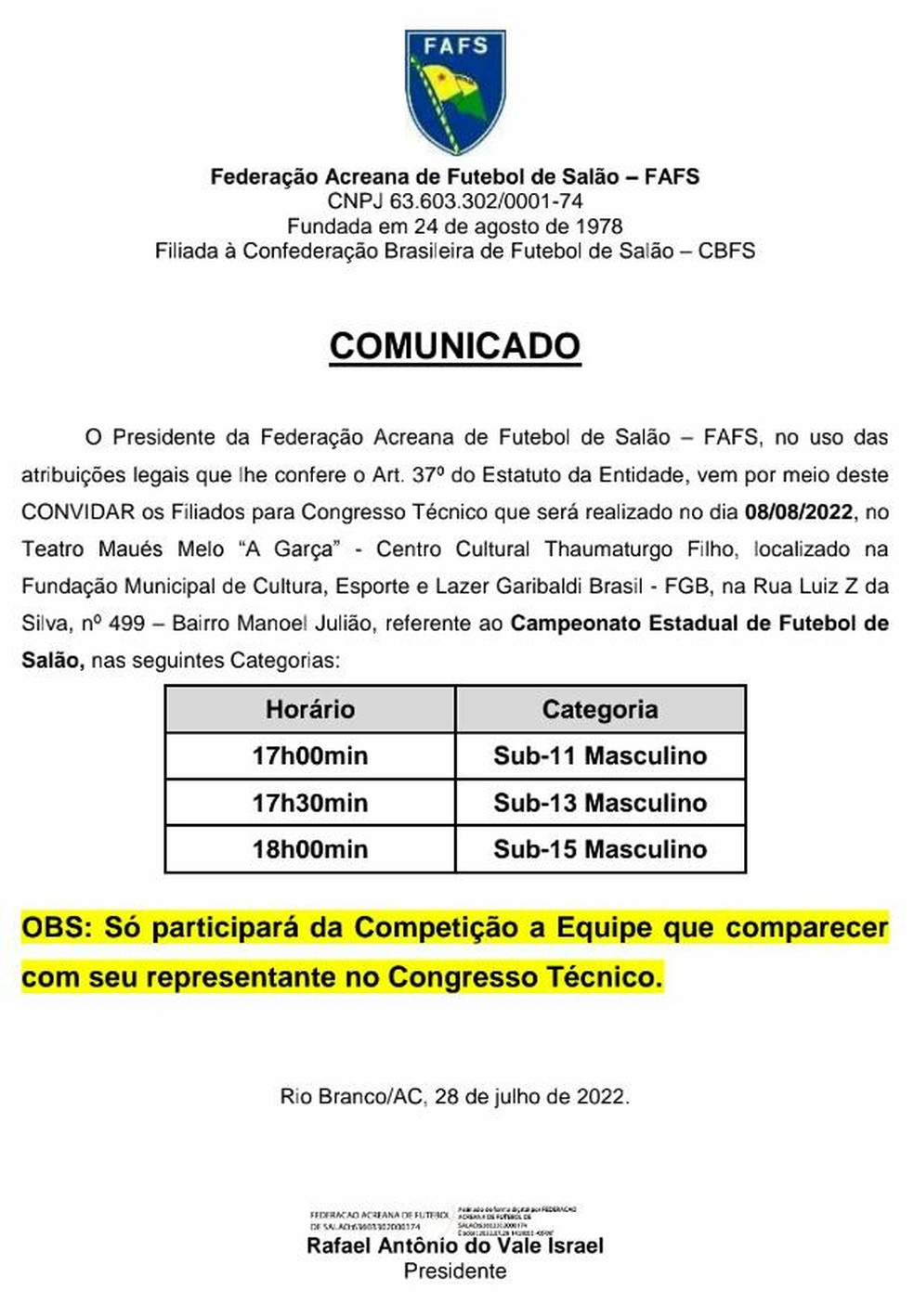 DF estará entre as federações com mais equipes nas divisões do BR Feminino