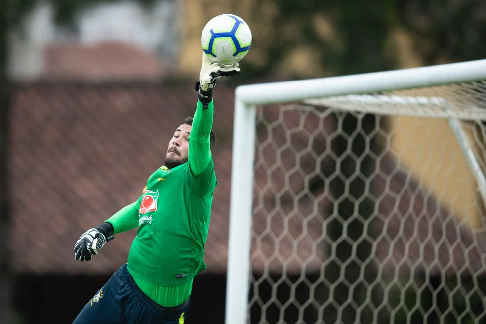 Matheus Cunha em treino na Granja pelas seleções de base — Foto: Arquivo pessoal