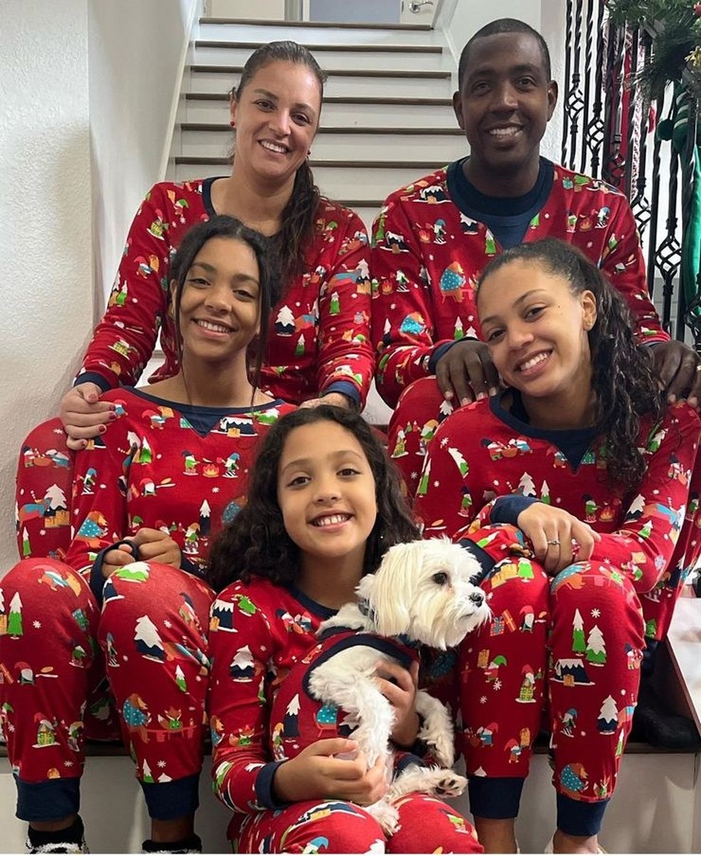 Renato Abreu e família em Natal nos Estados Unidos — Foto: Reprodução / arquivo pessoal