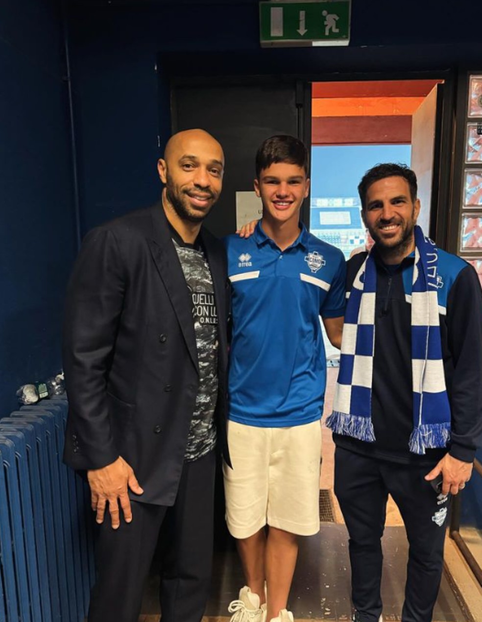Fellipe Jack com Henry e Fábregas — Foto: Reprodução/Instagram