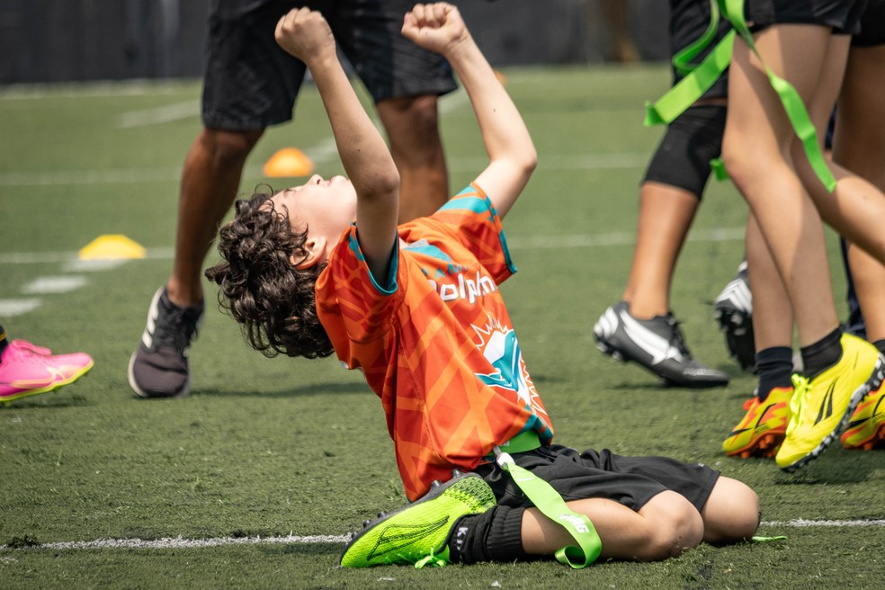 NFL Flag Championship aconteceu no estádio Baetão, em São Bernardo do Campo. — Foto: Grasiela Gonzaga/Flag Football Brasil