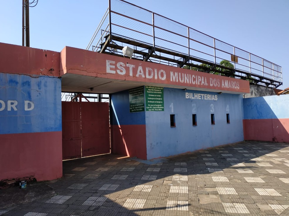 Estádio dos Amaros, em Itápolis, em registro de 2019  — Foto: Emilio Botta
