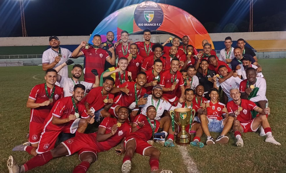 Rio Branco-AC campeão acreano de 2023 — Foto: Agatha Lima/Rede Amazônica Acre