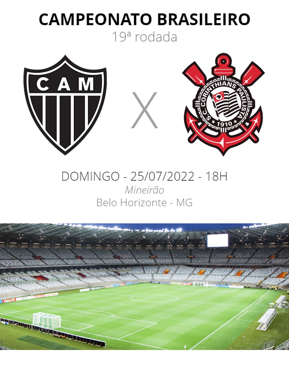 Atlético-MG x Corinthians: onde assistir ao vivo ao jogo da Copa do Brasil