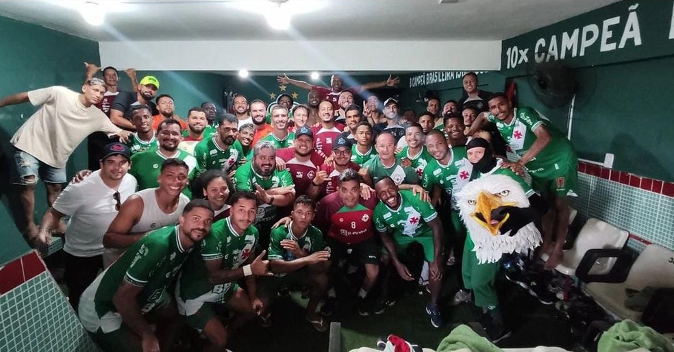 Jogadores da Tuna comemoram classificação para final da Copa Grão-Pará — Foto: Raul Martins | ASCOM TLB