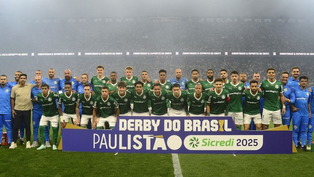 Palmeiras antes da final do Campeonato Paulista, na Neo Química Arena