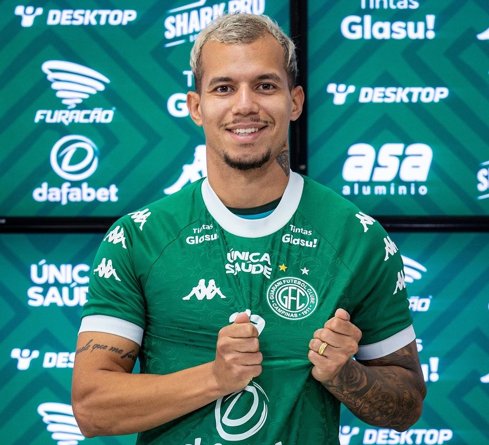 Marcelinho defendeu o Guarani na Série B de 2024 — Foto: Raphael Silvestre/Guarani FC