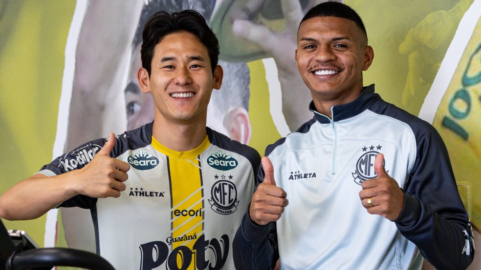 Chico e Negueba no CT do Mirassol