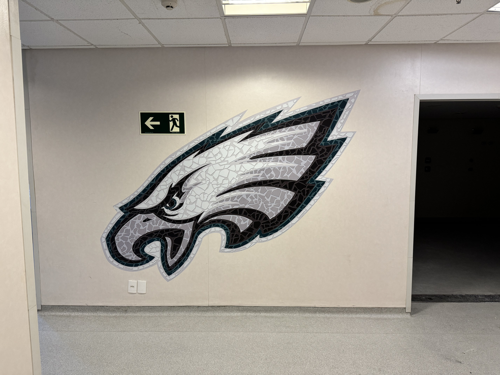 Neo Química Arena recebe ajustes para jogo da NFL — Foto: Vinícius Alves/Agência Corinthians