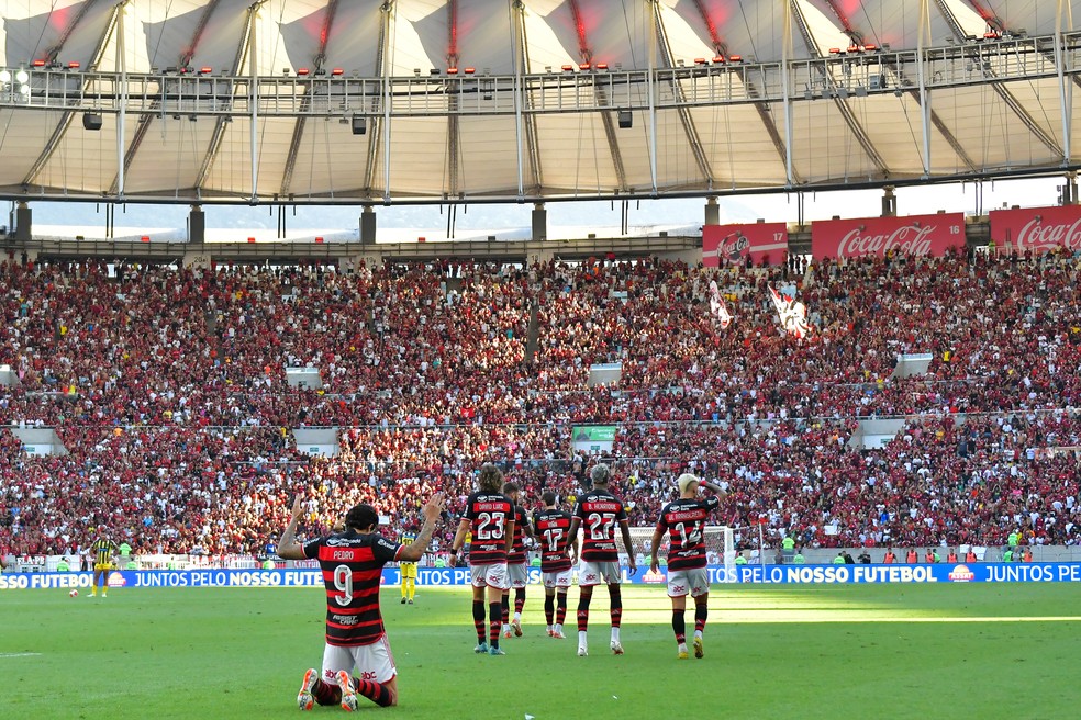 Torcida do Flamengo bate recorde de público do ano na partida contra o Madureira — Foto: Agif