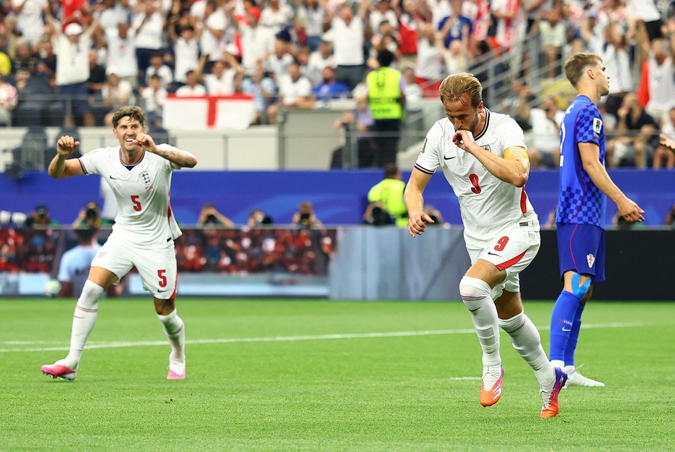 Harry Kane marca em Inglaterra x Croácia — Harry Kane