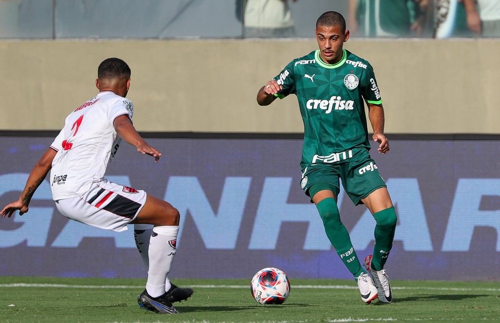 Riquelme Fillipi durante partida do Palmeiras na Copa São Paulo — Foto: Fabio Menotti