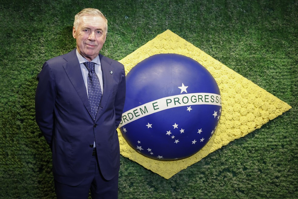 Carlo Ancelotti renova contrato com a seleção brasileira até 2030 — Foto: Rafael Ribeiro/CBF