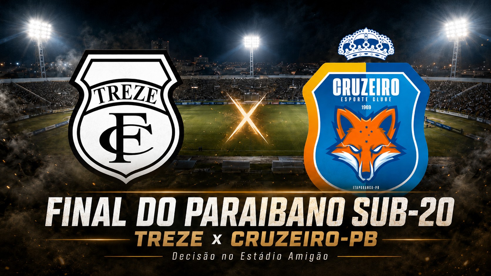 Final do Paraibano Sub-20: Treze vai em busca do 1º título, enquanto o Cruzeiro-PB tenta o bi