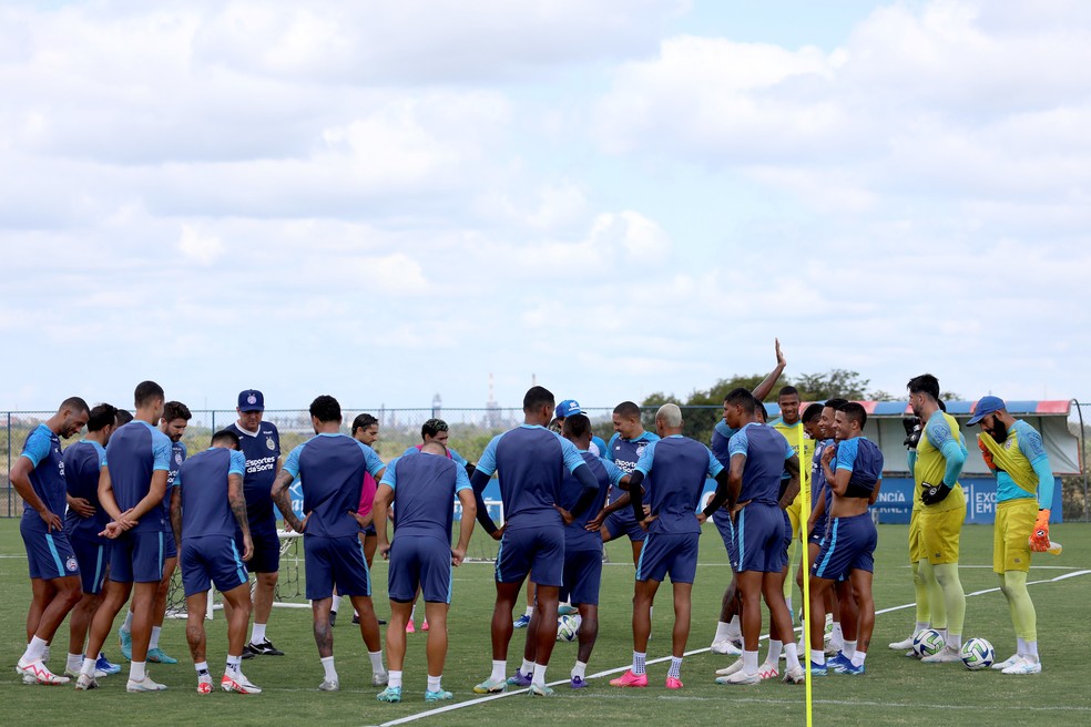 Elenco do Bahia precisa melhorar campanha para evitar rebaixamento — Foto: Felipe Oliveira/EC Bahia