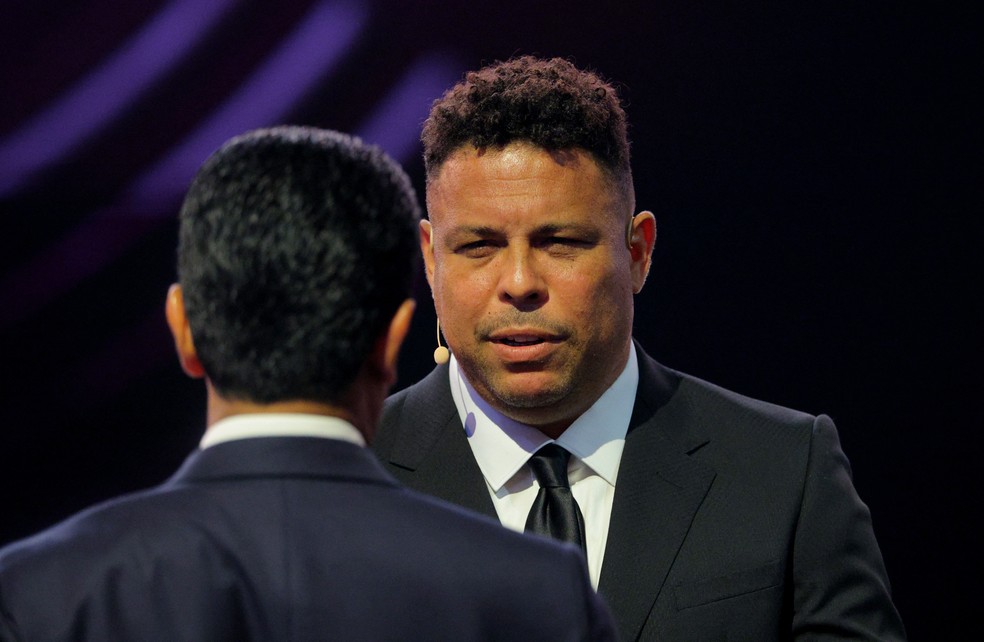 Ronaldo Fenômeno, em Miami, para sorteio do Mundial de Clubes da Fifa — Foto: Brian Snyder/Reuters