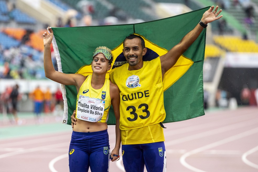 Thalita Simplício e o guia Felipe Veloso são confirmados em Paris 2024 — Foto: Alessandra Cabral/CPB