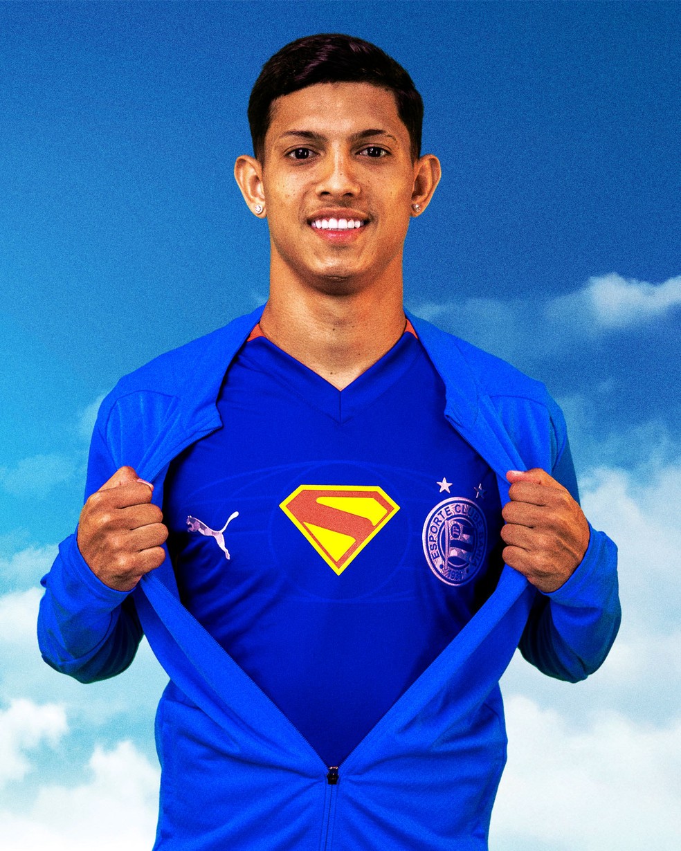 Camisa do Bahia em referência ao filme "Superman: Legacy" — Foto: Divulgação / EC Bahia