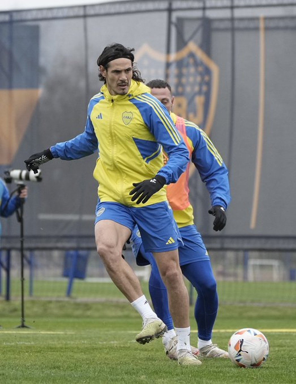 Cavani e Lema no Boca Juniors — Foto: Divulgação/ Boca Juniors