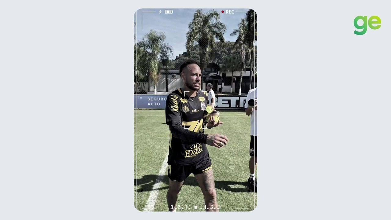 Santos tem treino técnico com disputa entre times de Neymar e João Basso; assista