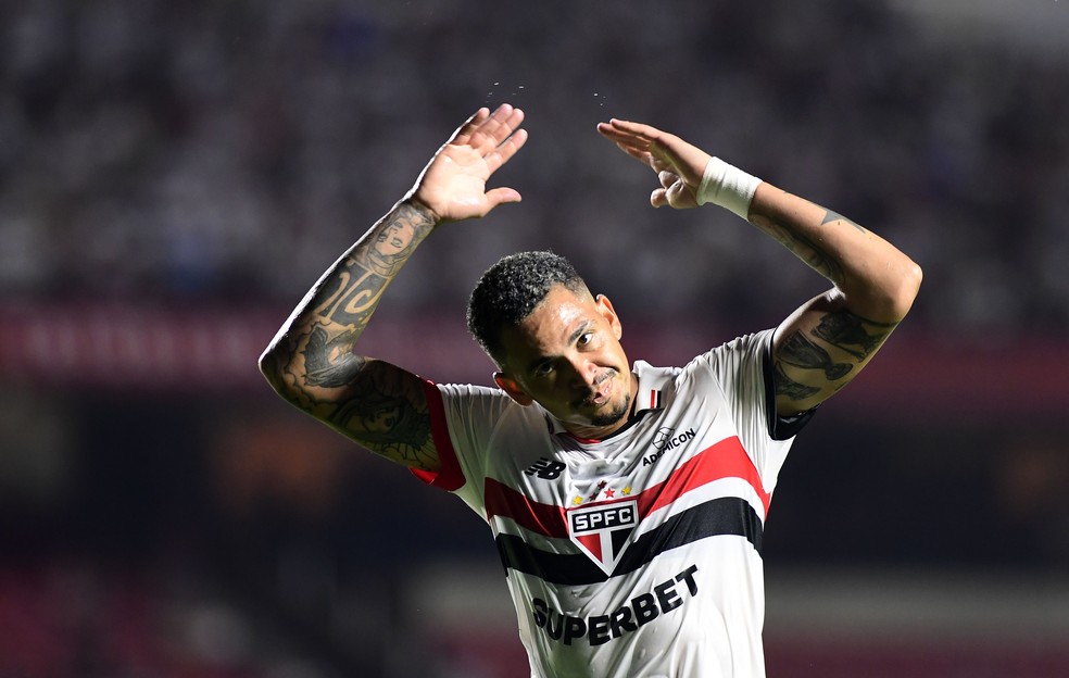 Luciano em São Paulo x Palmeiras — Foto: Marcos Ribolli