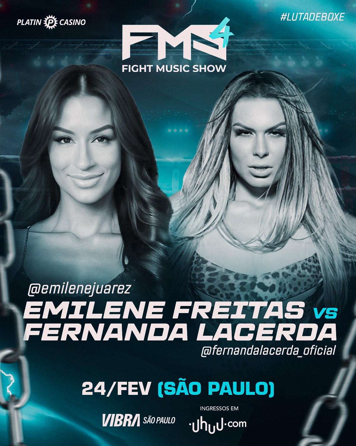 Esposa de Popó e ex-panicat fazem luta de boxe no FMS 4 | Ge