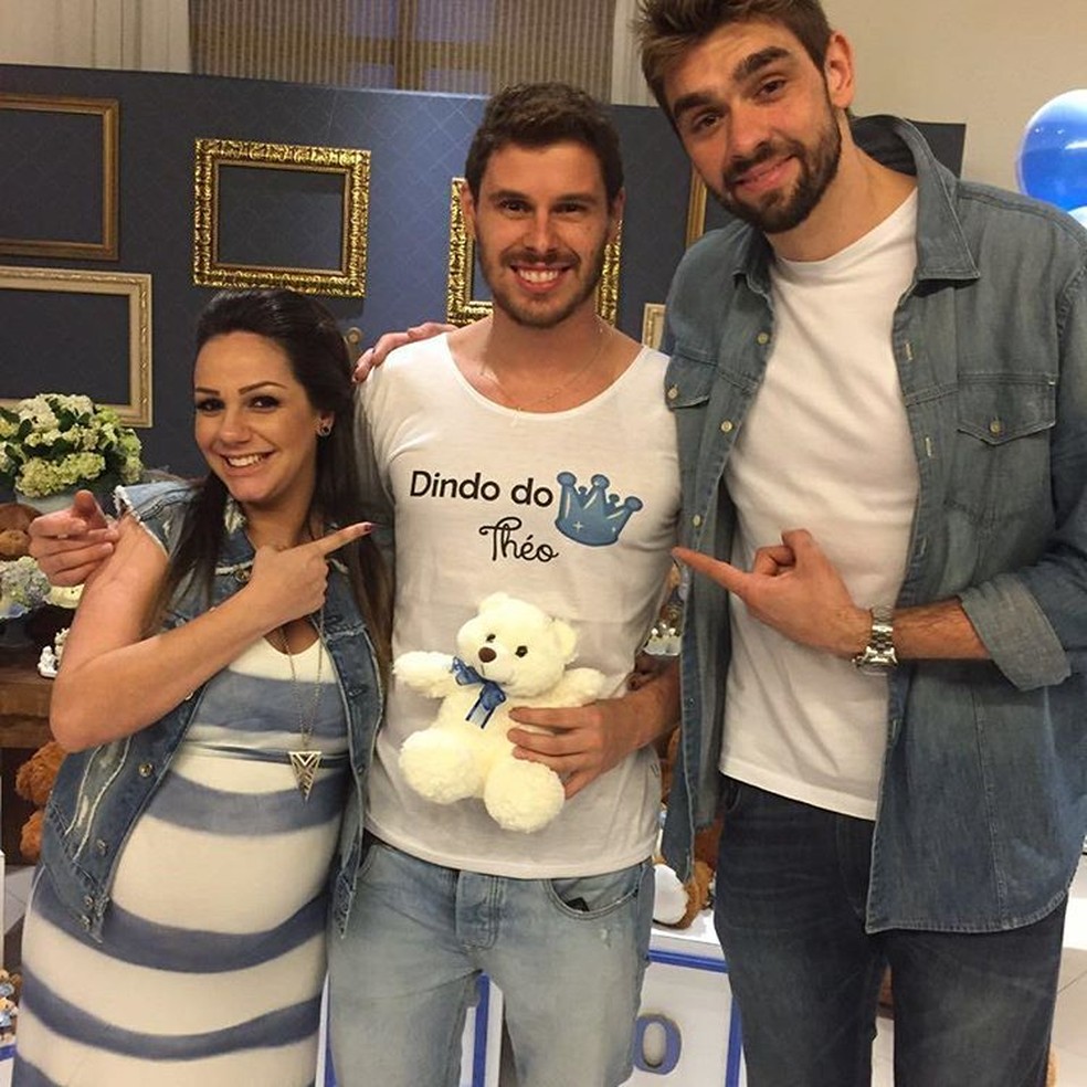 Bruninho é padrinho de Théo, filho de Lucão — Foto: Reprodução/Instagram