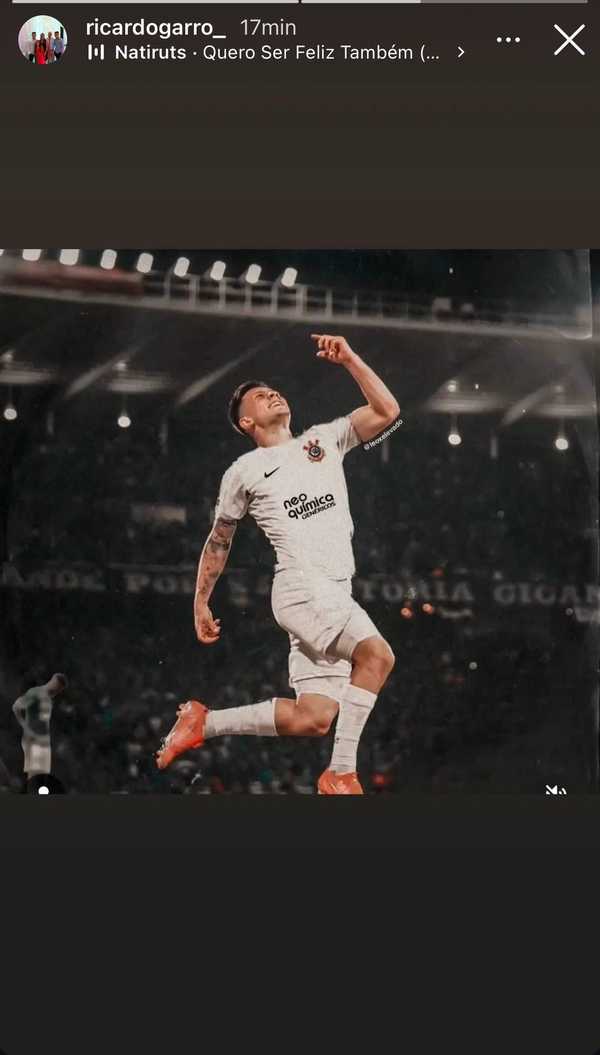 Pai de Rodrigo Garro publica imagem do filho com a camisa do Corinthians