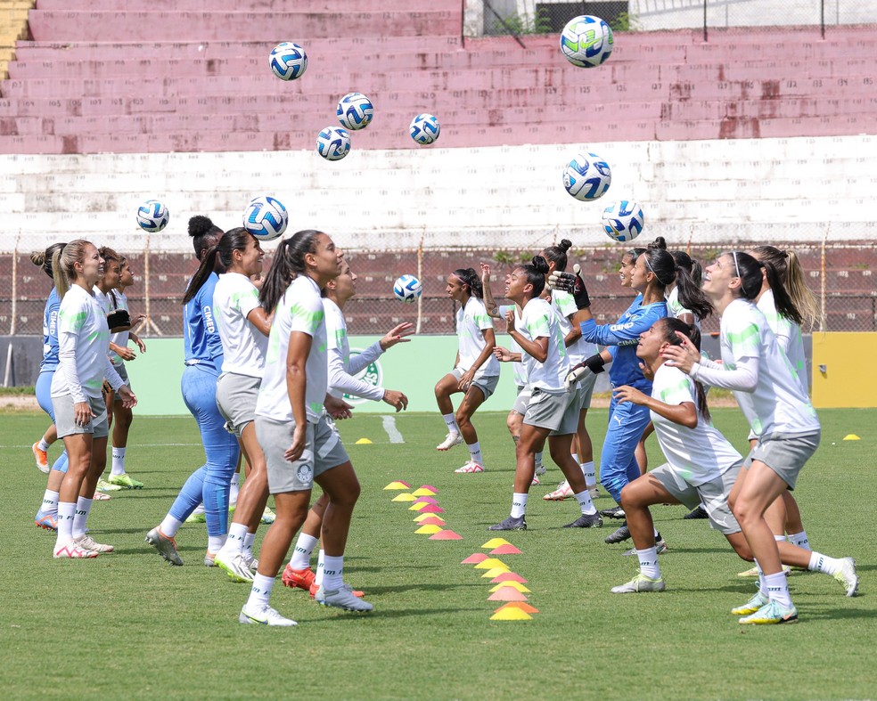 Palestrinas encerraram preparação no Brasil nesta segunda-feira — Foto: Paloma Cassiano/Palmeiras