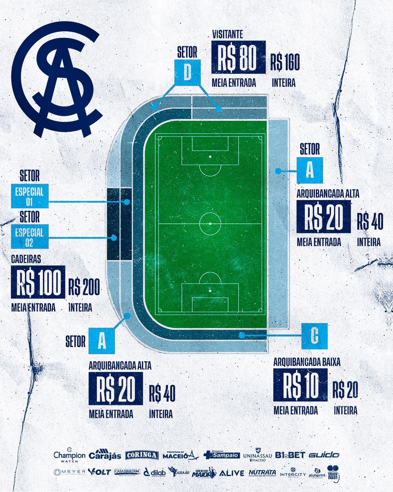 CSA divulga valores dos ingressos para jogo contra o Vasco pela 25ª ...
